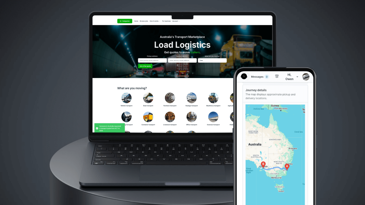 Load Logistics Australia transport quotes